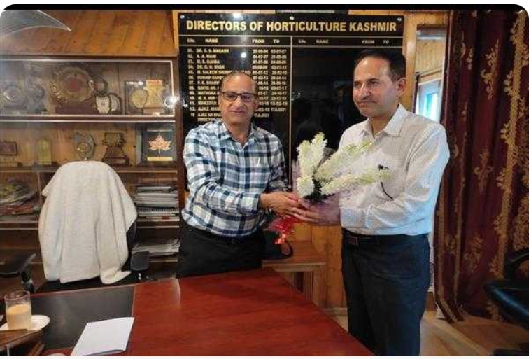 Gh Rasool Gh Rasool Mir assume charge as Director Horticultural Kashmir | Kashmir ...
