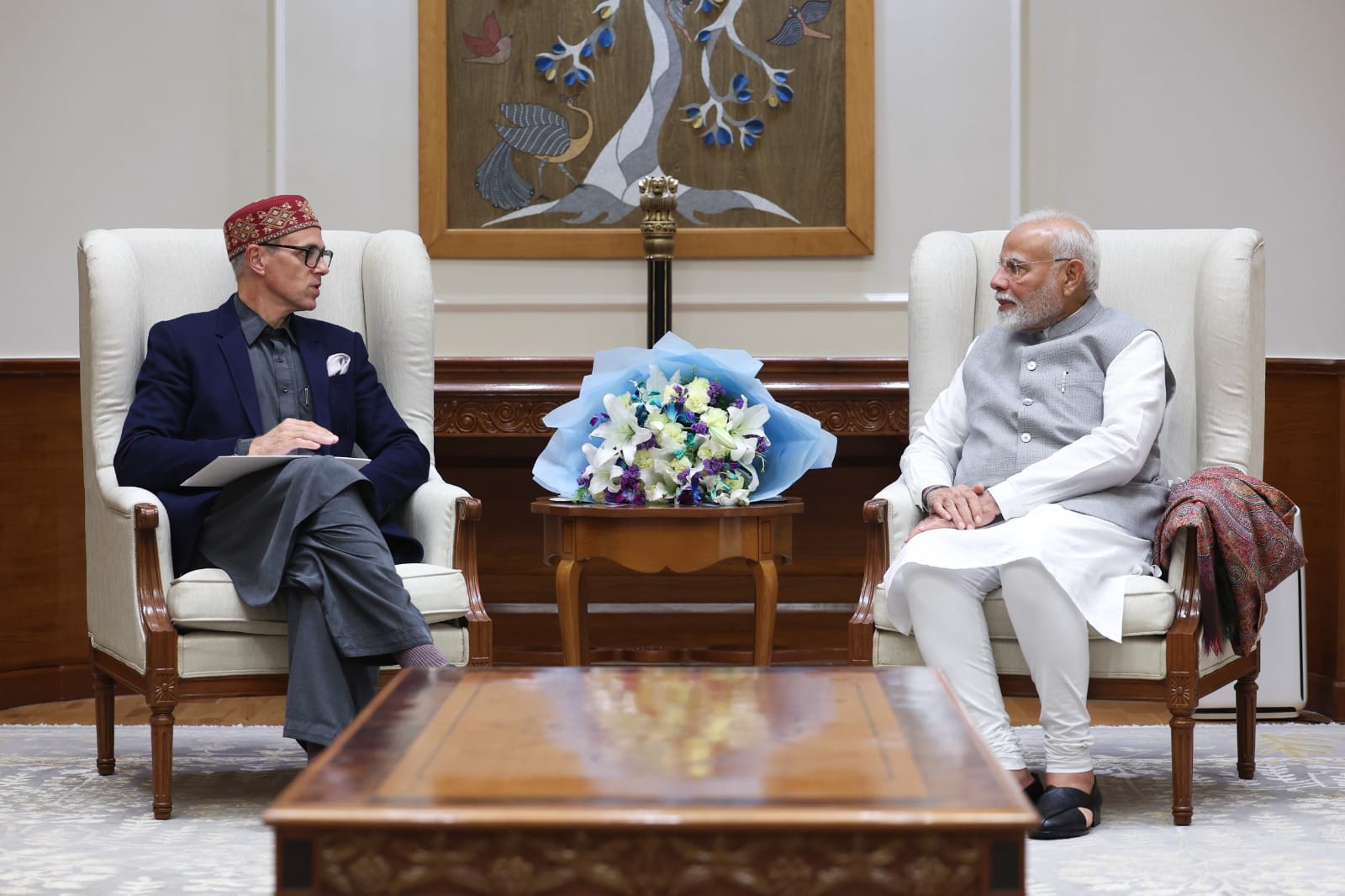 CM Omar Abdullah meets Prime Minister Narendra Modi in Delhi