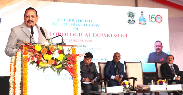 Union Minister Dr Jitendra Singh announces major expansion of Automatic Weather Stations; India Meteorological Department (IMD) to install 50 AWS each in Delhi, Mumbai, Chennai, and Pune in 2026