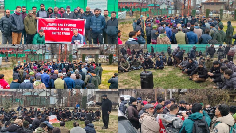 Pensioners, Employees Stage Widespread Protest Across J&K Over Long-Pending Demands