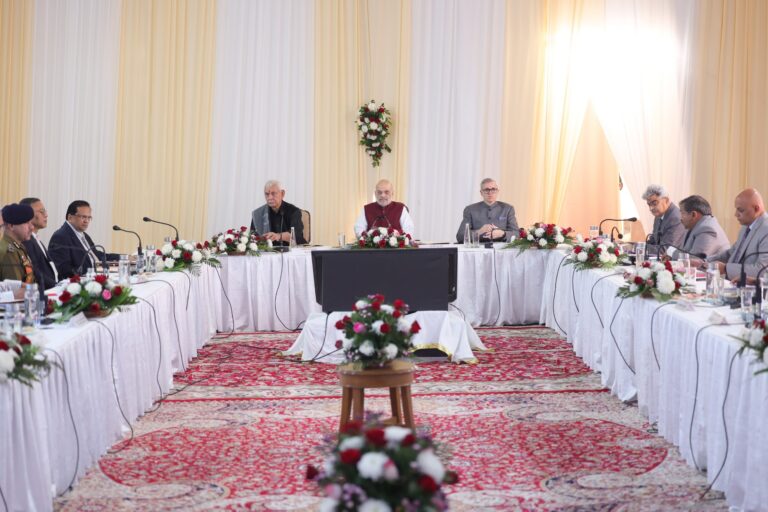 HM Amit Shah chairs a review meeting in Jammu to assess the progress of development projects in Jammu and Kashmir