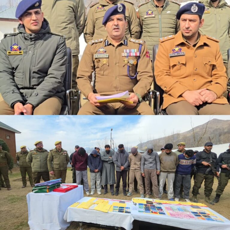 ₹209 Crore Online Investment Scam Busted in Ganderbal; 9 Held in Transnational Fraud Network