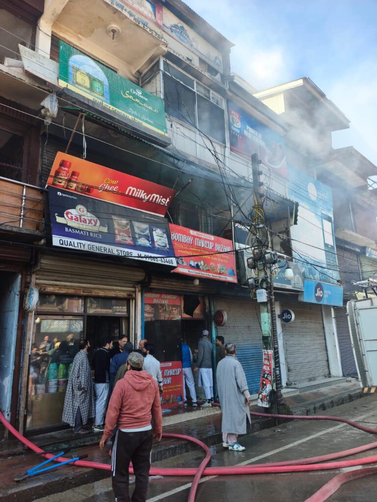 Fire Engulfs Three-Storey Building in Main Market, Two Shops Gutted