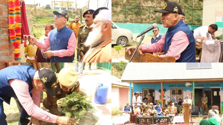 SSP Baqar Samoon Inaugurates Boundary Wall at Lethpora School, Stresses Police-Public Cooperation