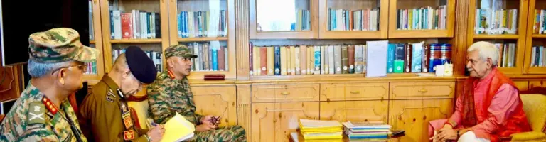 LG Sinha chairs back to back security review meetings in Kashmir
