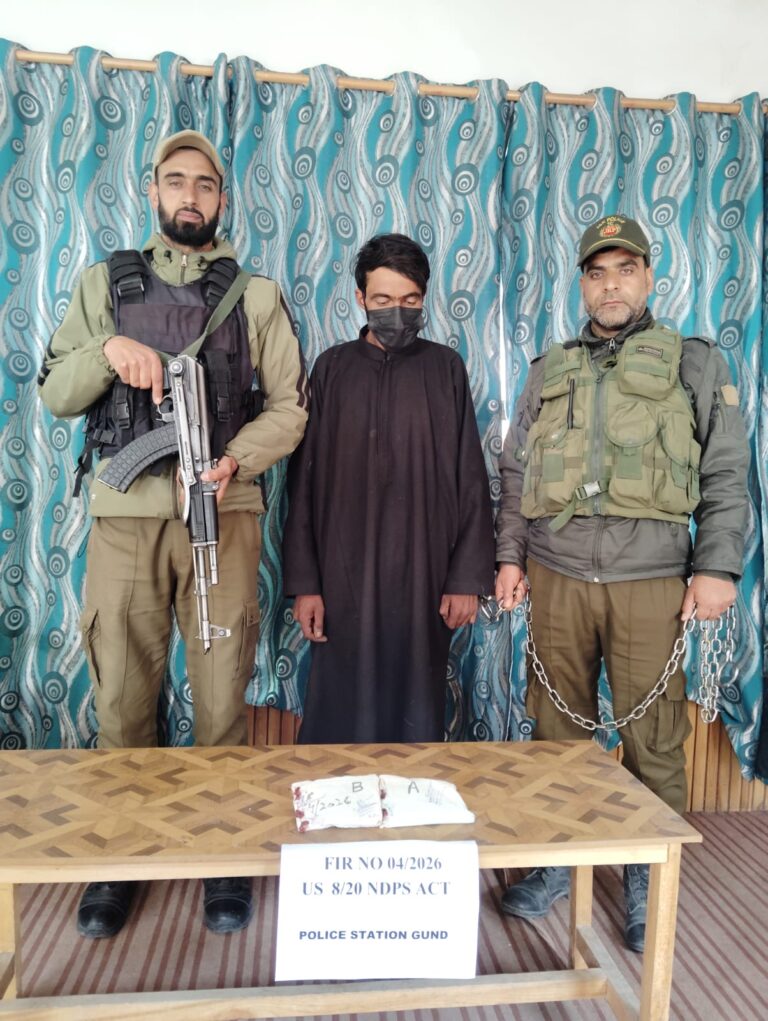Drug Peddler Held With Charas in Ganderbal