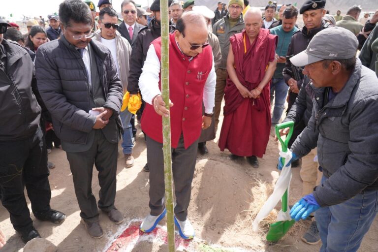 L-G VK Saxena launches Indus River Green Corridor Eco-Restoration Plantation at Spituk Pharka on International Day of Forests