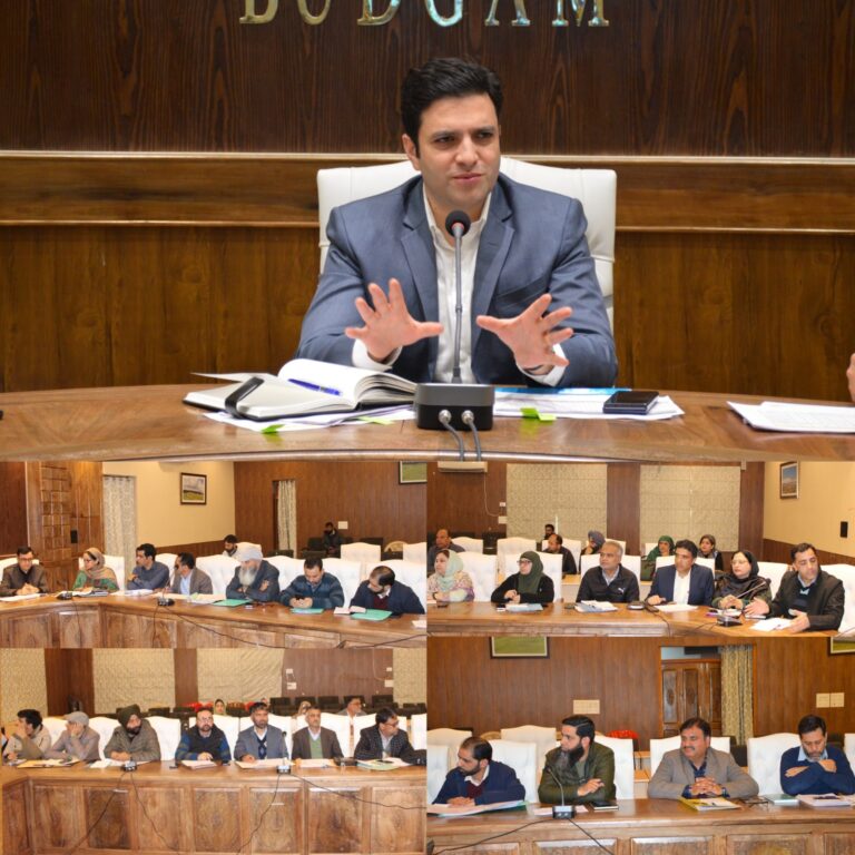 DC Budgam reviews Developmental Projects, key public issues of Sub-division Beerwah Stresses on timely completion of projects in Sub-Division