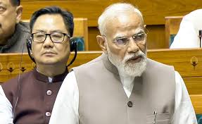 Prime Minister Shri Narendra Modi addresses the Rajya Sabha