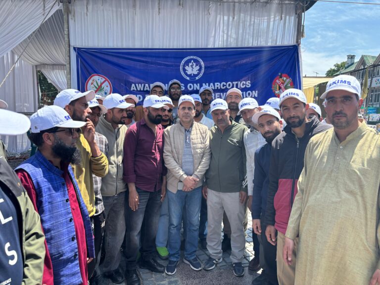 Director SKIMS Leads Institutional Participation in Anti-Drug Mass Padyatra