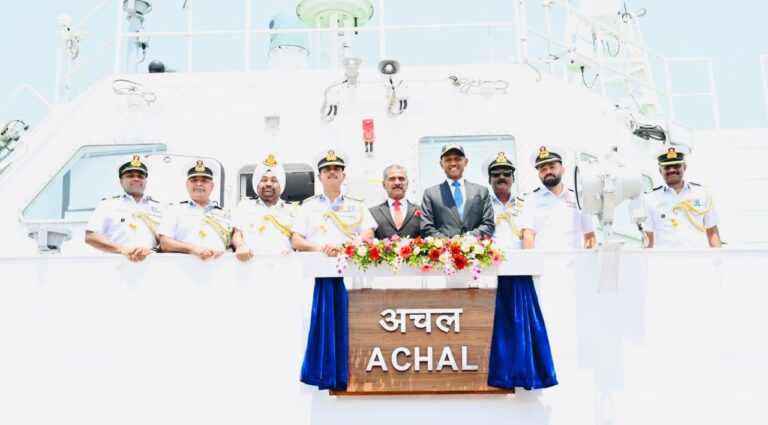 ICGS Achal Joins Indian Coast Guard Fleet to Boost Maritime Security in North West Region